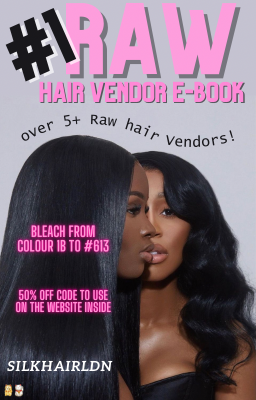 #1 RAW HAIR VENDOR E-BOOK 5+ RAW HAIR VENDORS + 50% CODE TO USE ON WEBSITE